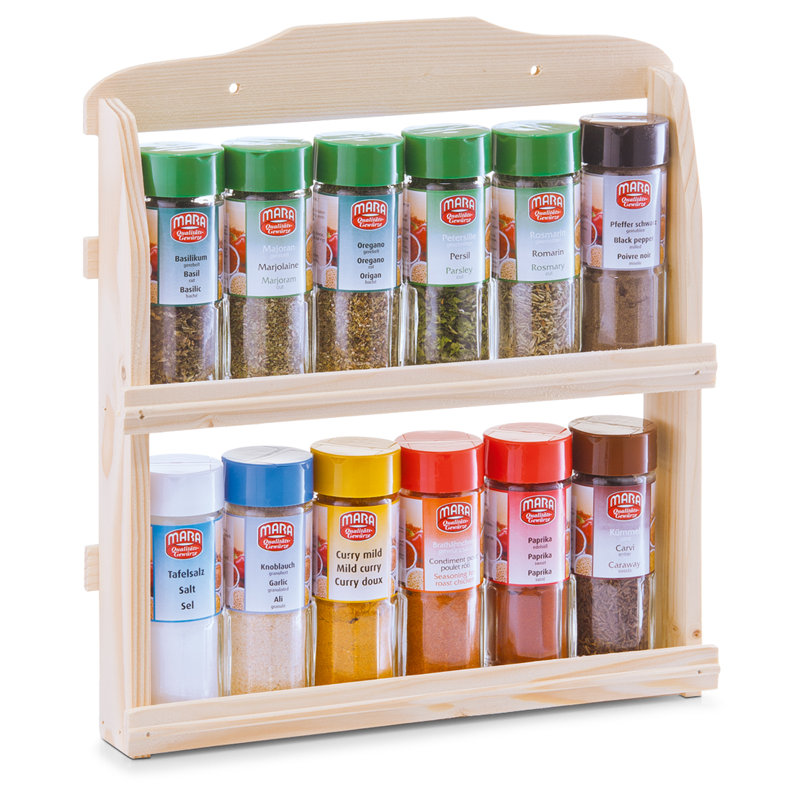 Zeller Spice Rack with 12 Spices Wayfair.co.uk